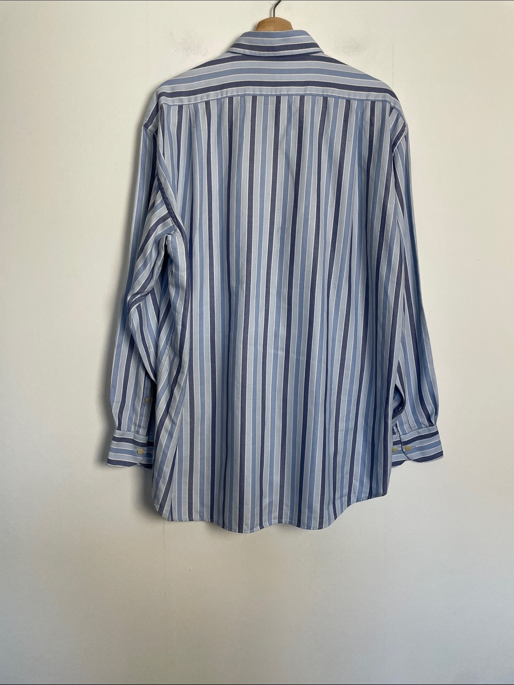 Canali Men's XL Blue Striped Long Sleeve Business Casual Shirt Button-Down Italy - Picture 4 of 8